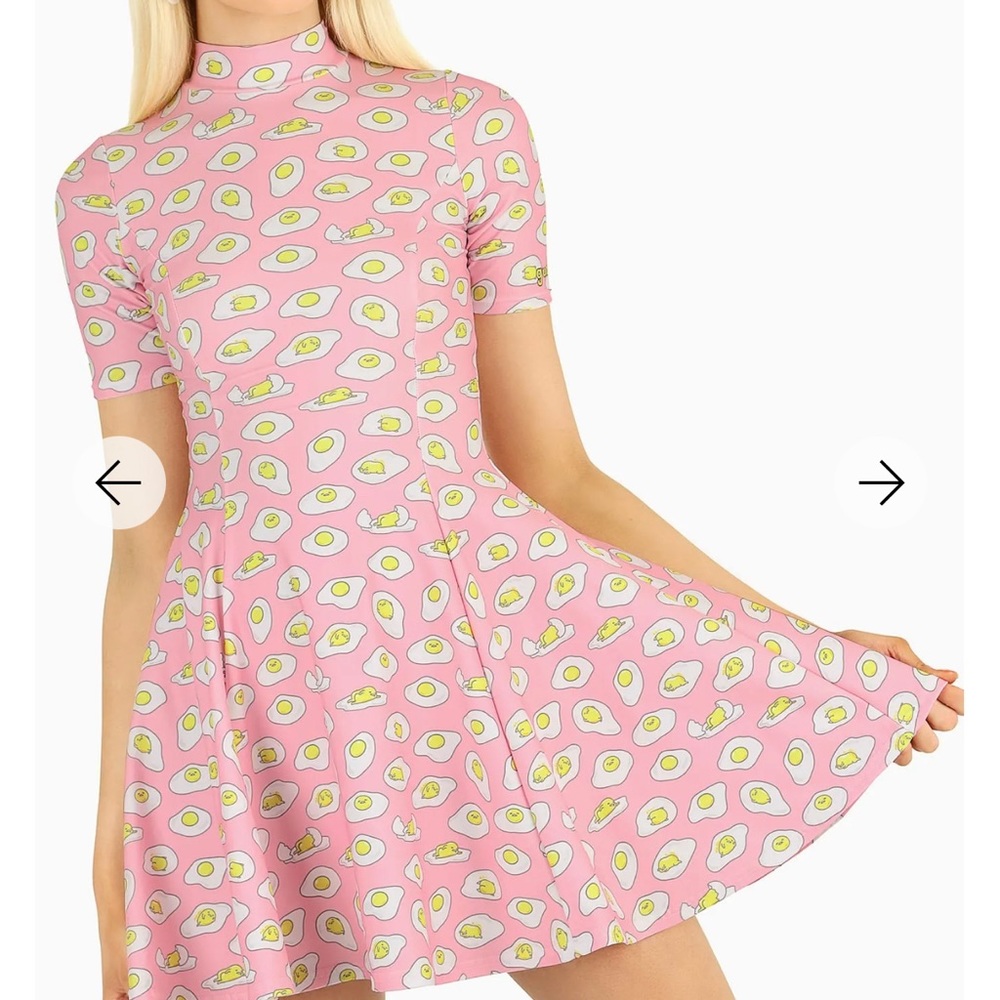 Blackmilk Gudetama Short Sleeve Evil Mini Skater Dress
